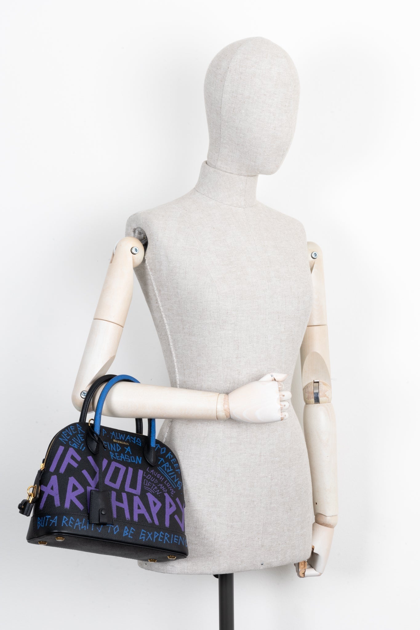 BALENCIAGA Grafiti XXS Ville Crossbody Bag