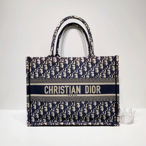 No.4014-Christian Dior Medium Oblique Embroidery Book Tote