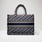 No.4014-Christian Dior Medium Oblique Embroidery Book Tote