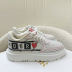 Dior Dioramour Dior Addict Sneakers in Calfskin and Technical Fabric Sz 36