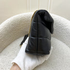 Saint Laurent YSL Toy Puffer Shoulder Bag in Black Lambskin and GHW