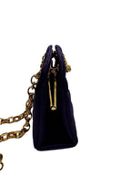CHANEL - Vintage Stitch Purple Satin Shoulder Bag