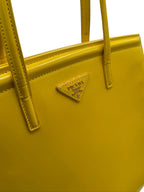 PRADA - Yellow Patent Leather Tote Bag