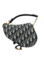 DIOR - Navy Oblique Mini Saddle Bag