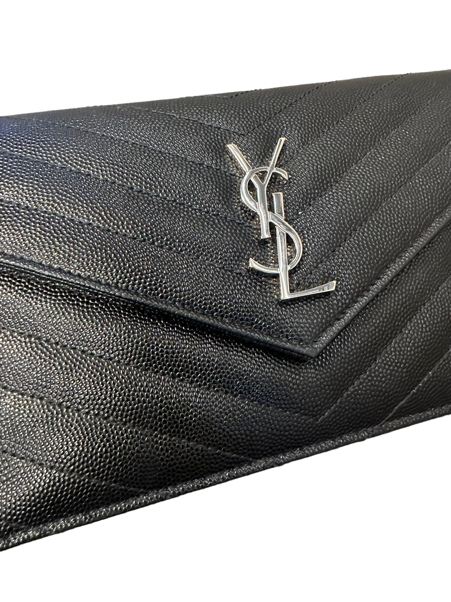 SAINT LAURENT - Cassandre Envelope Chain Wallet