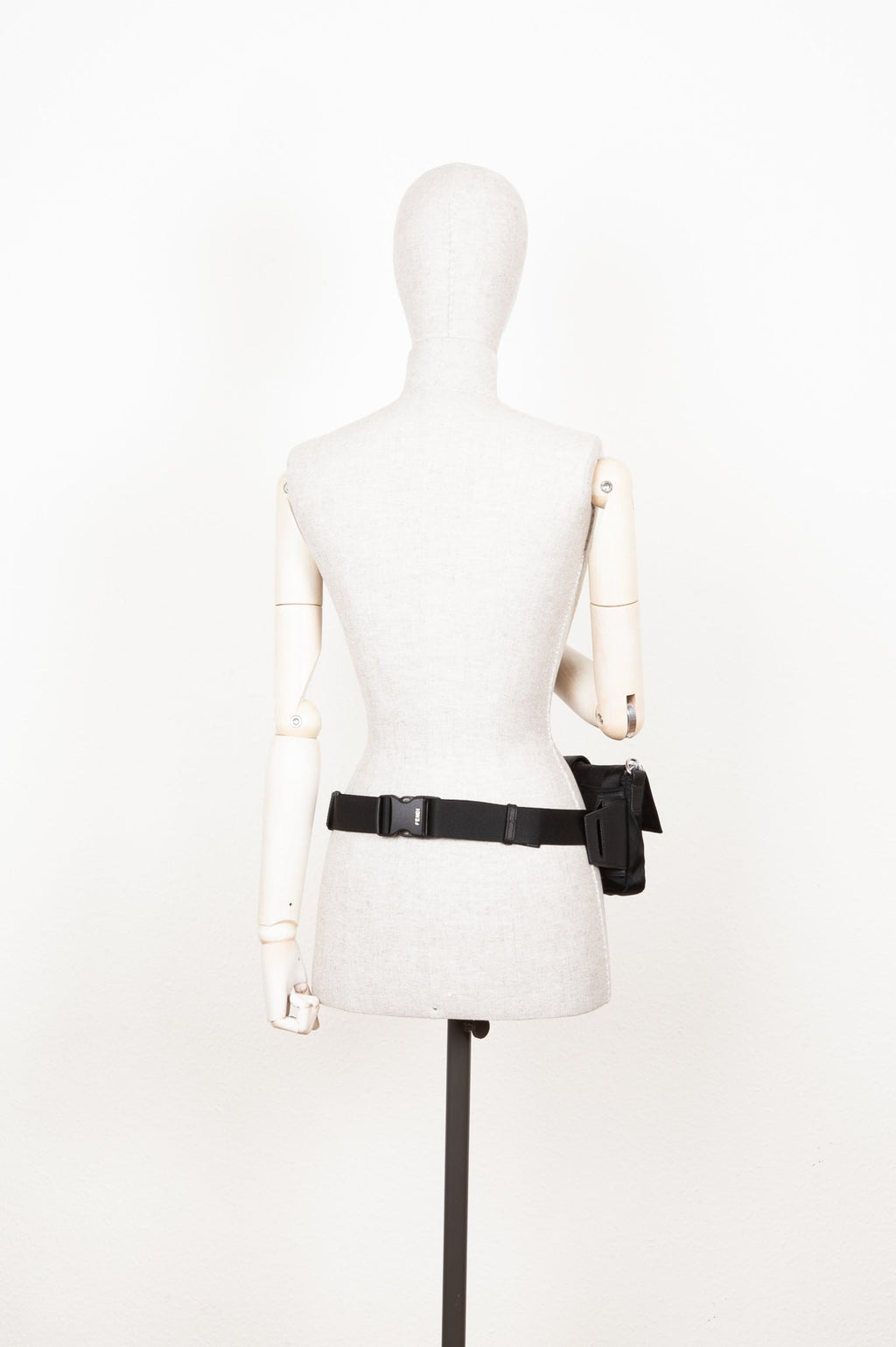 FENDI Sunflower Baguette Bag Canvas Black