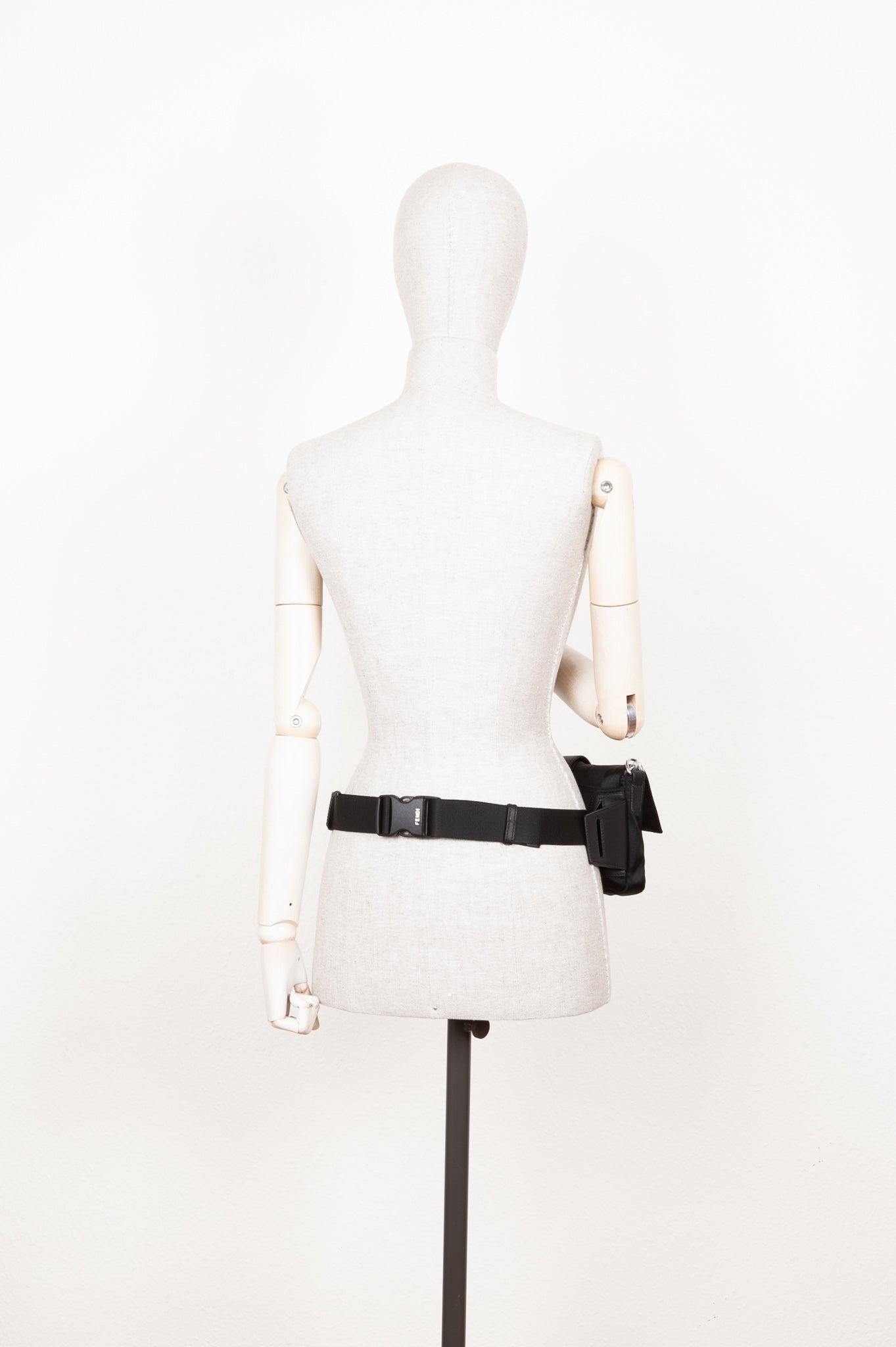 FENDI Sunflower Baguette Bag Canvas Black