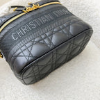 Dior Small DiorTravel Vanity Case in Black Calfskin and GHW