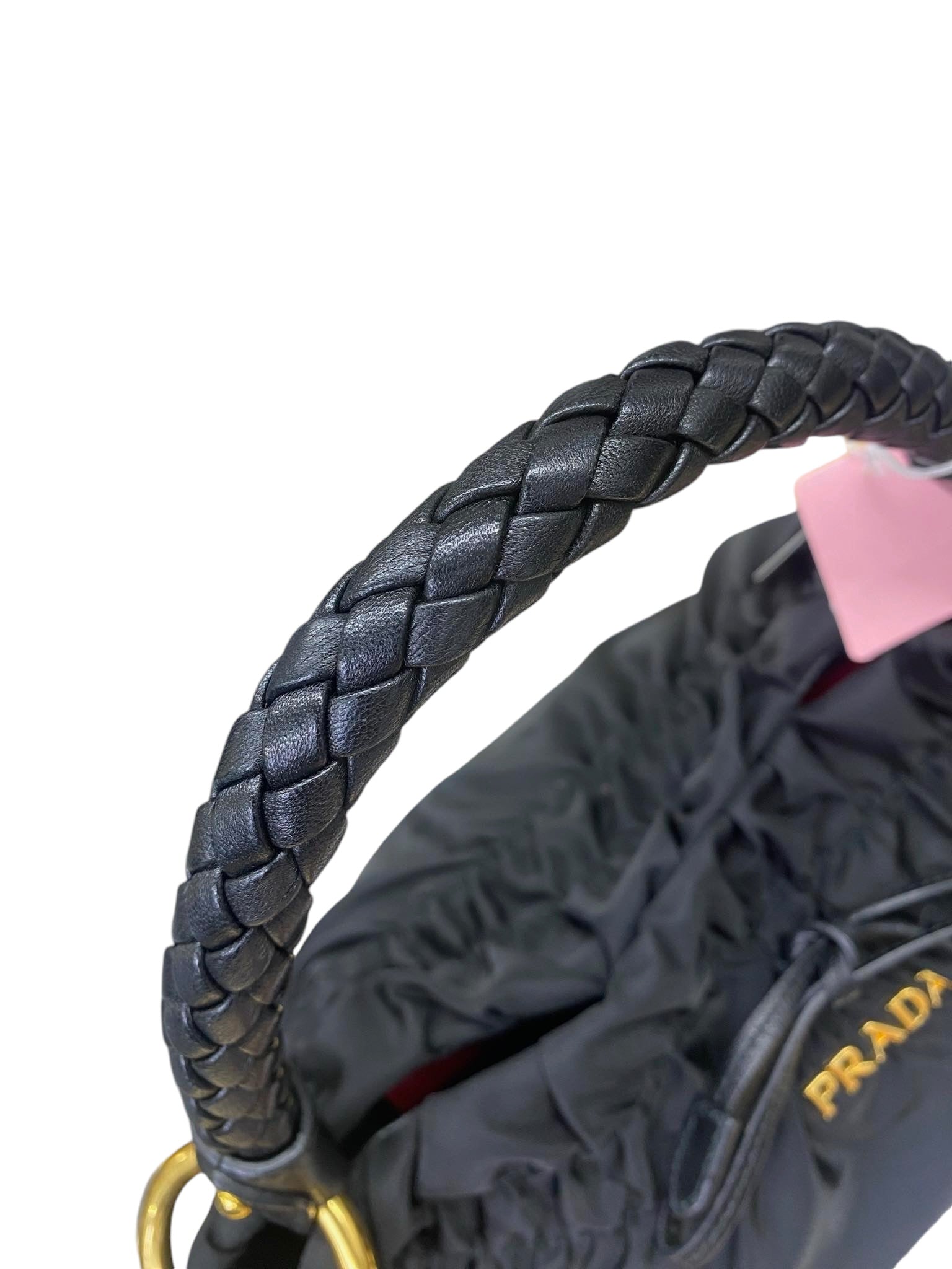 PRADA - Black Nero Nylon and Leather Logo Shoulder Bag