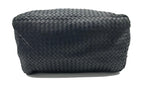 BOTTEGA VENETA Black Woven Leather Shoulder Bag Tote