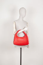 BOTTEGA VENETA Hobo Bag Intrecciato Red