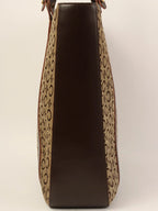 CELINE C Macadam Pattern Tote Bag Brown