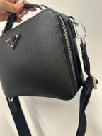 PRADA - Black Saffiano Messenger Bag
