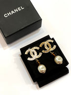 CHANEL CC Drop Earrings