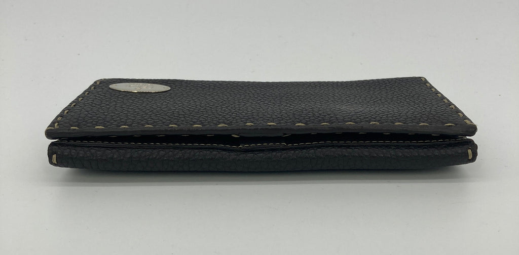 Fendi Dark Brown Selleria Leather Continental Wallet