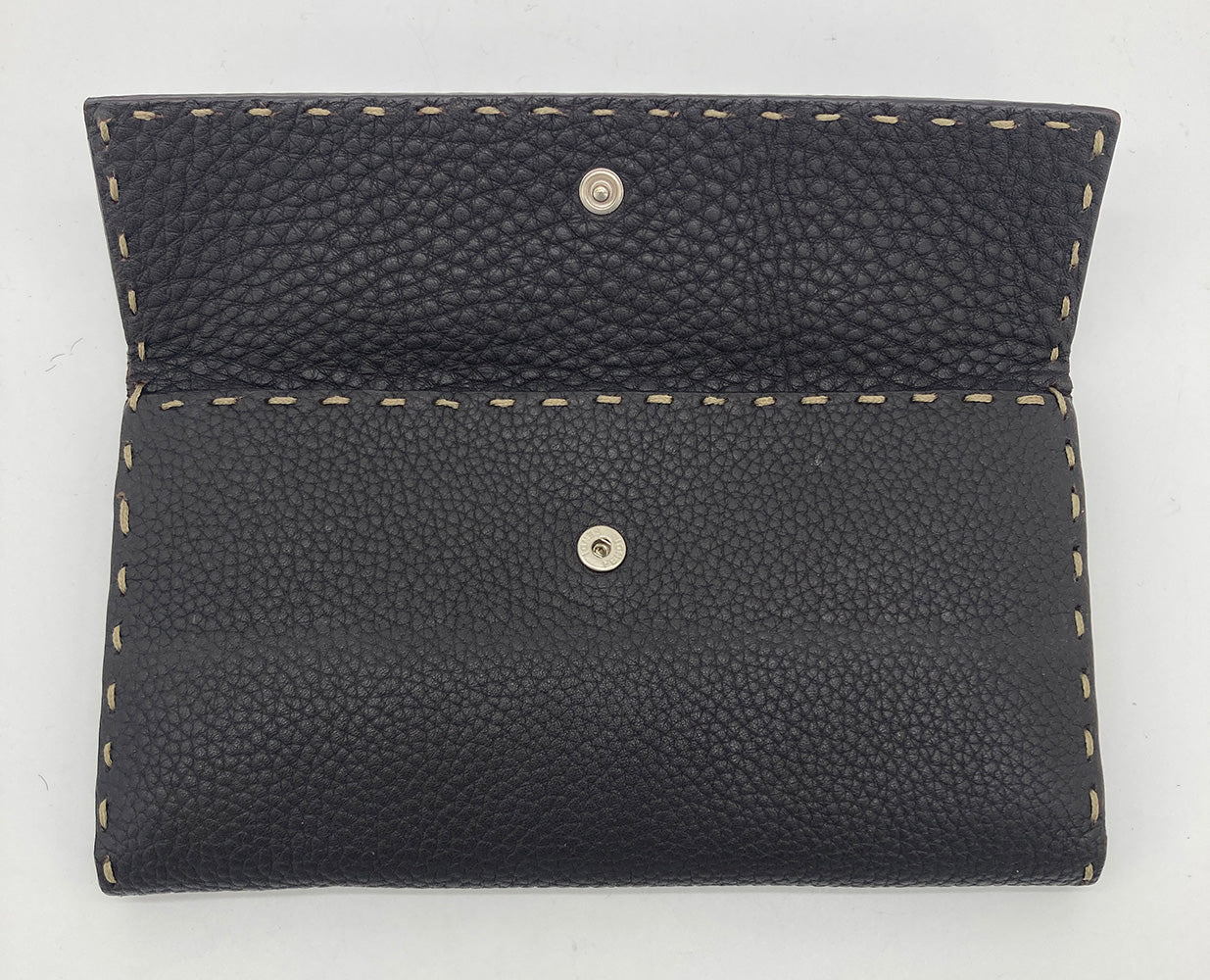Fendi Dark Brown Selleria Leather Continental Wallet