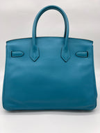 Hermes Birkin 30 Bleu Jean Palladium Hardware