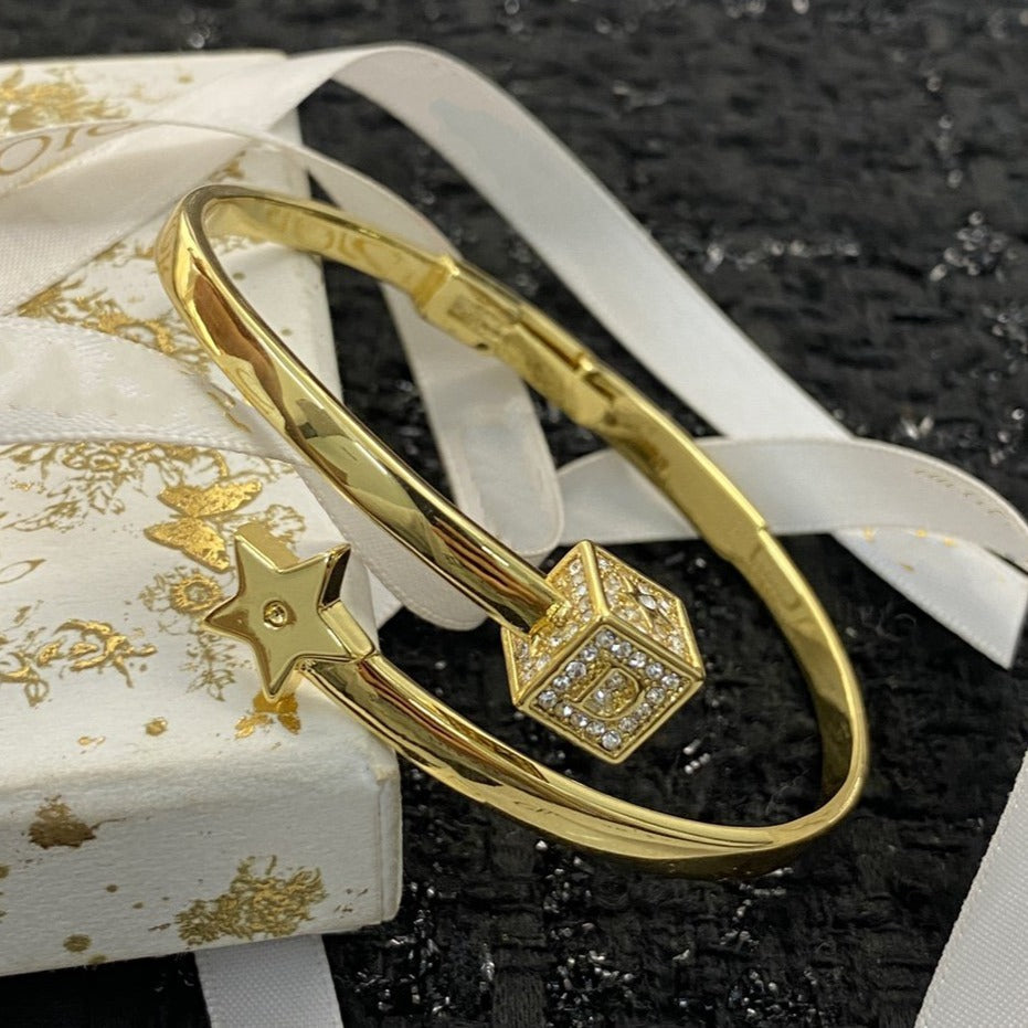 DIOR STAR BRACELET GOLD DIAMOND