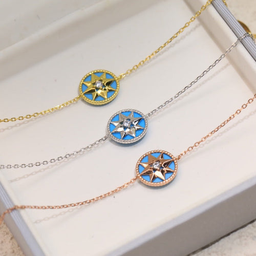 DIOR LUCKY STAR 1 DIAMOND BLUE GOLD BRACELET