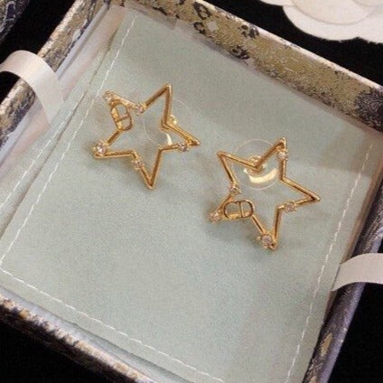 DIOR EARRINGS STAR GOLD DIAMOND