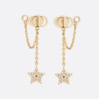 DIOR PETIT STAR GOLD DIAMOND EARRINGS