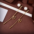 DIOR DROP MOP GOLD EARRINGS