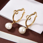 DIOR PEARL GOLD EARRINGS
