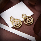 DIOR DROP GOLD DIAMOND EARRINGS