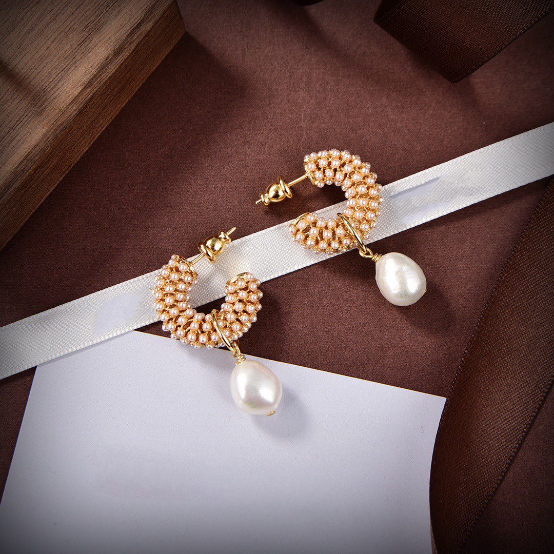 DIOR D-RENAISSANCEN GOLD EARRINGS