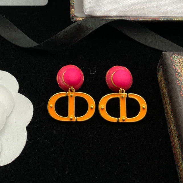 DIOR PEARL PINK GOLD EARRINGS