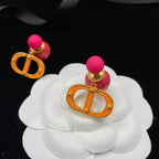 DIOR PEARL PINK GOLD EARRINGS