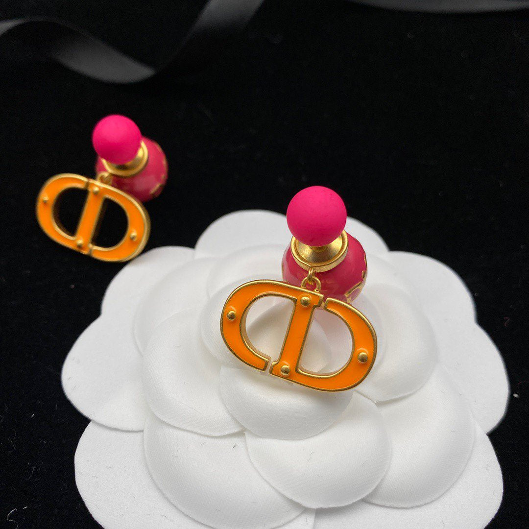 DIOR PEARL PINK GOLD EARRINGS