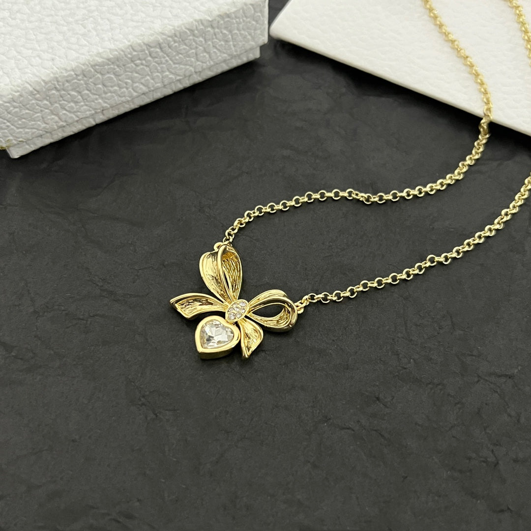 DIOR HEART GOLD DIAMOND NECKLACE