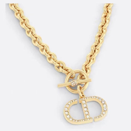 DIOR NAVY GOLD DIAMOND NECKLACE