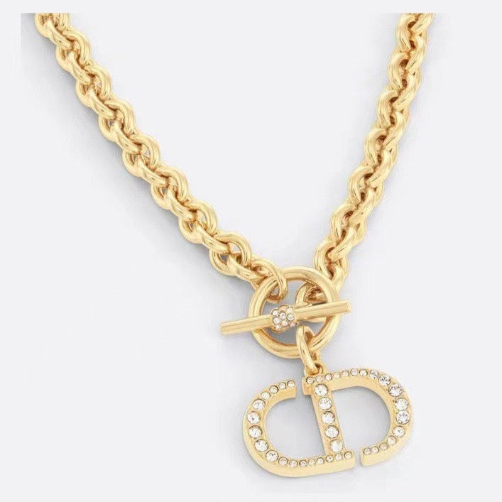 DIOR NAVY GOLD DIAMOND NECKLACE