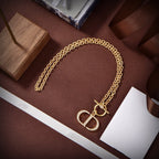 DIOR NAVY GOLD DIAMOND NECKLACE