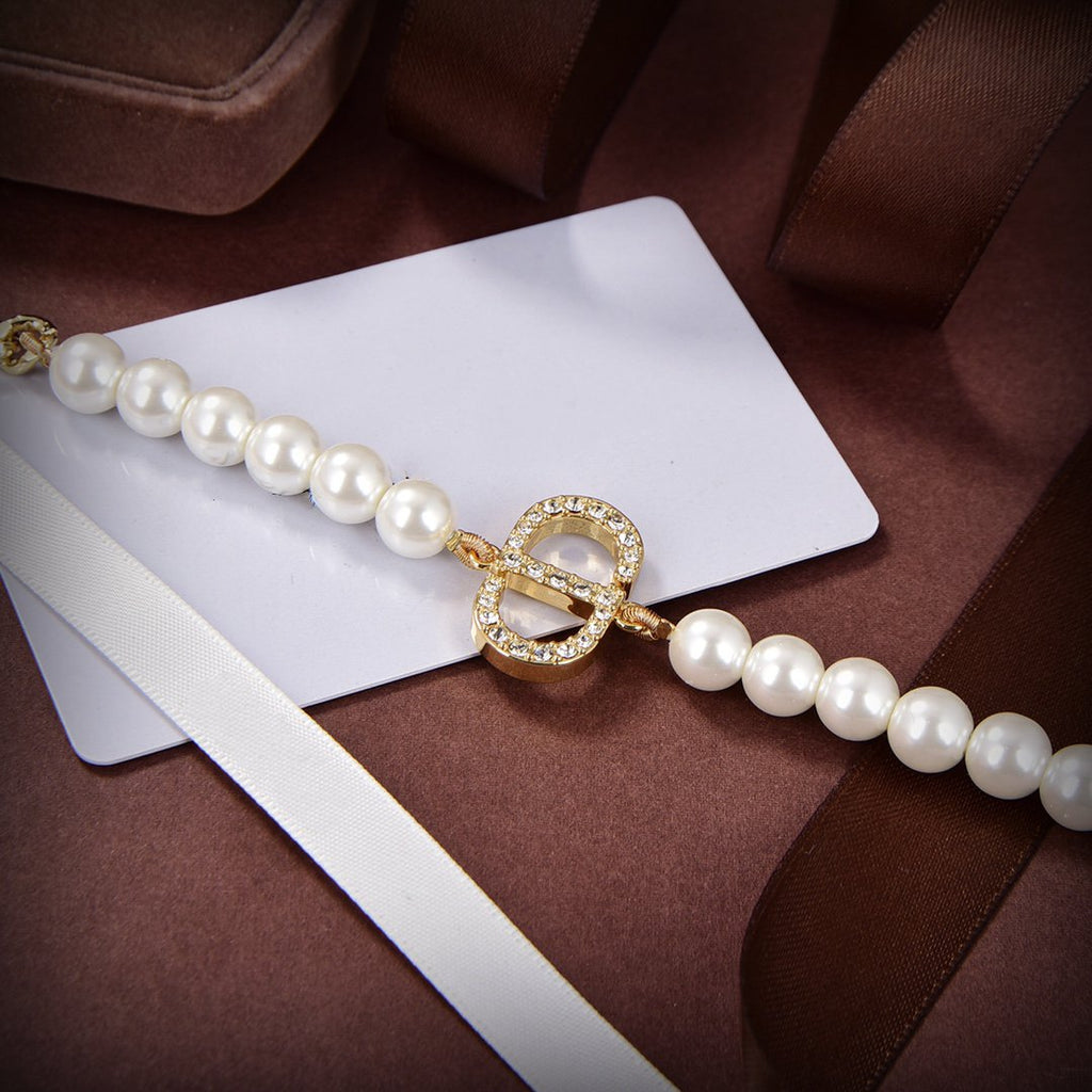DIOR PEARL GOLD DIAMOND NECKLACE