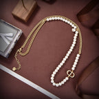 DIOR PEARL GOLD DIAMOND NECKLACE
