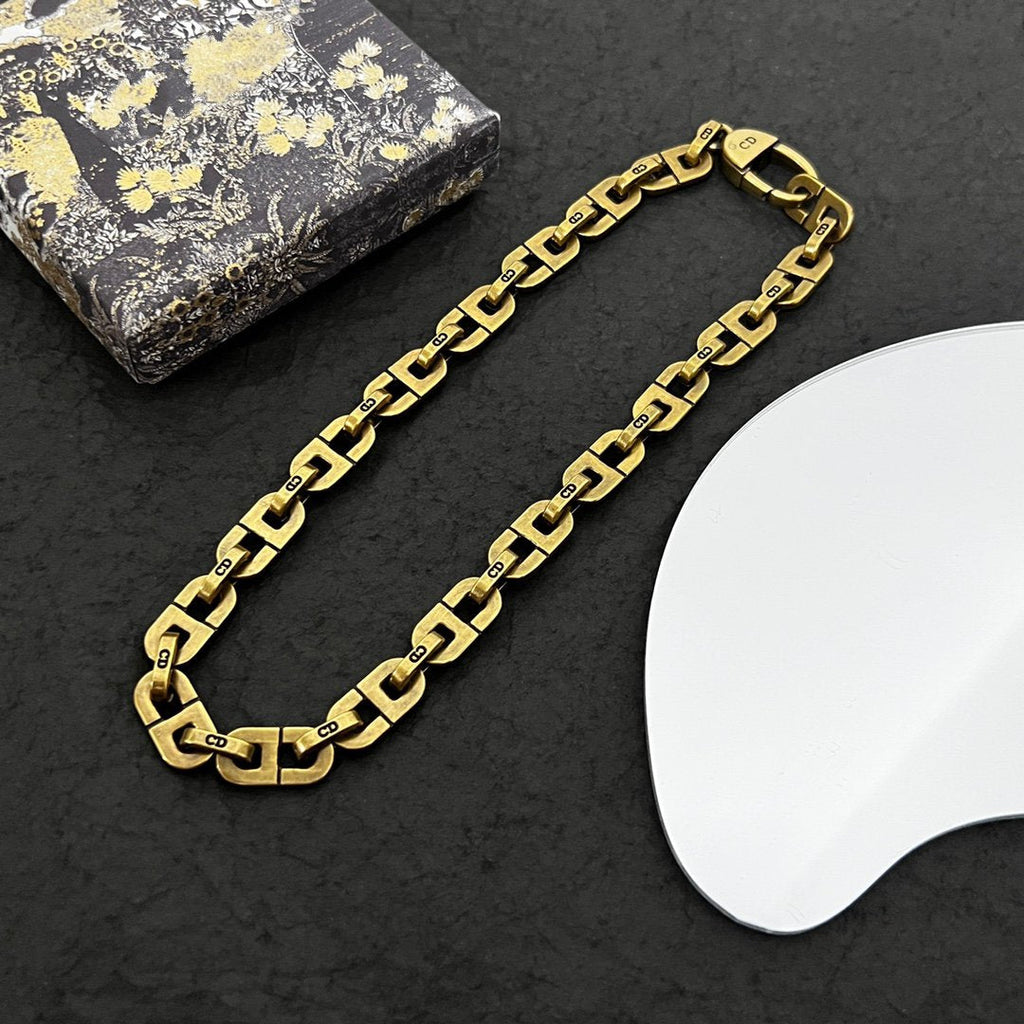 DIOR CHOKER NECKLACE GOLD DIAMOND