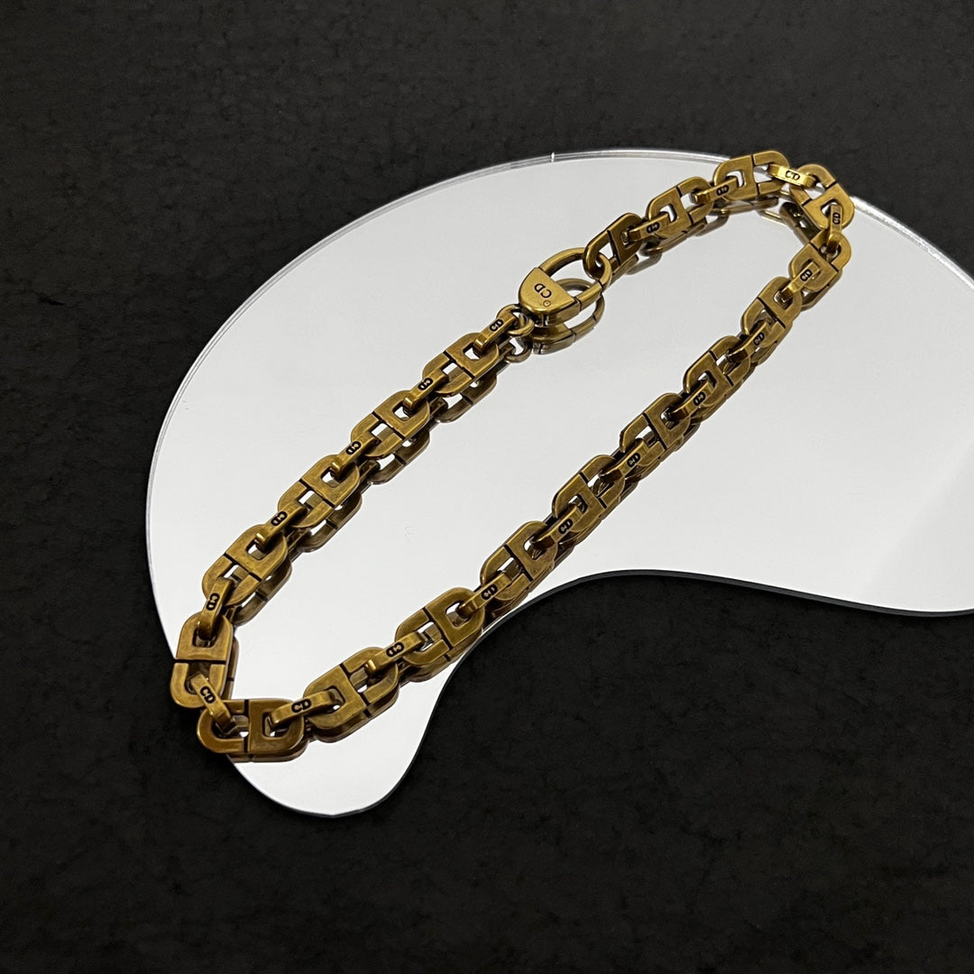 DIOR CHOKER NECKLACE GOLD DIAMOND