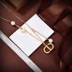 DIOR STAR PEDANT GOLD DIAMOND NECKLACE