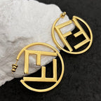 FENDI DOUBLE F GOLD EARRINGS
