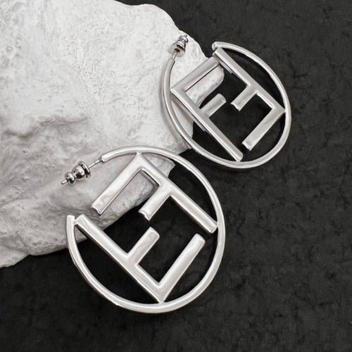 FENDI DOUBLE F SILVER EARRINGS