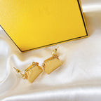 FENDI FF BAG GOLD EARRINGS