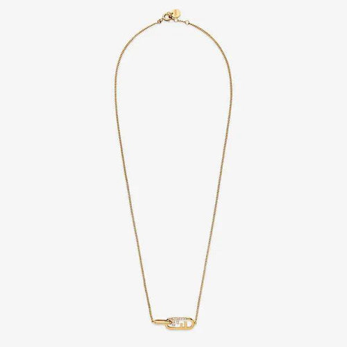 FENDI O'LOCK GOLD DIAMOND NECKLACE