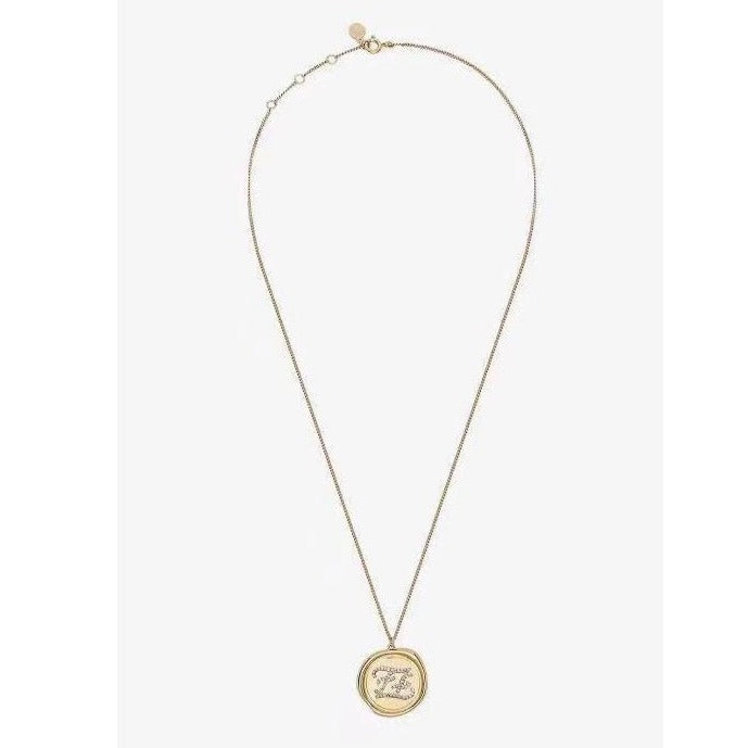 FENDI FF NECKLACE GOLD DIAMOND