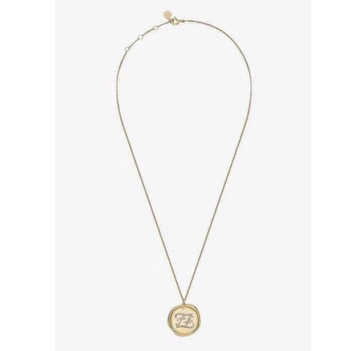 FENDI FF NECKLACE GOLD DIAMOND