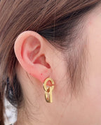 DIOR DROP GOLD EARRINGS