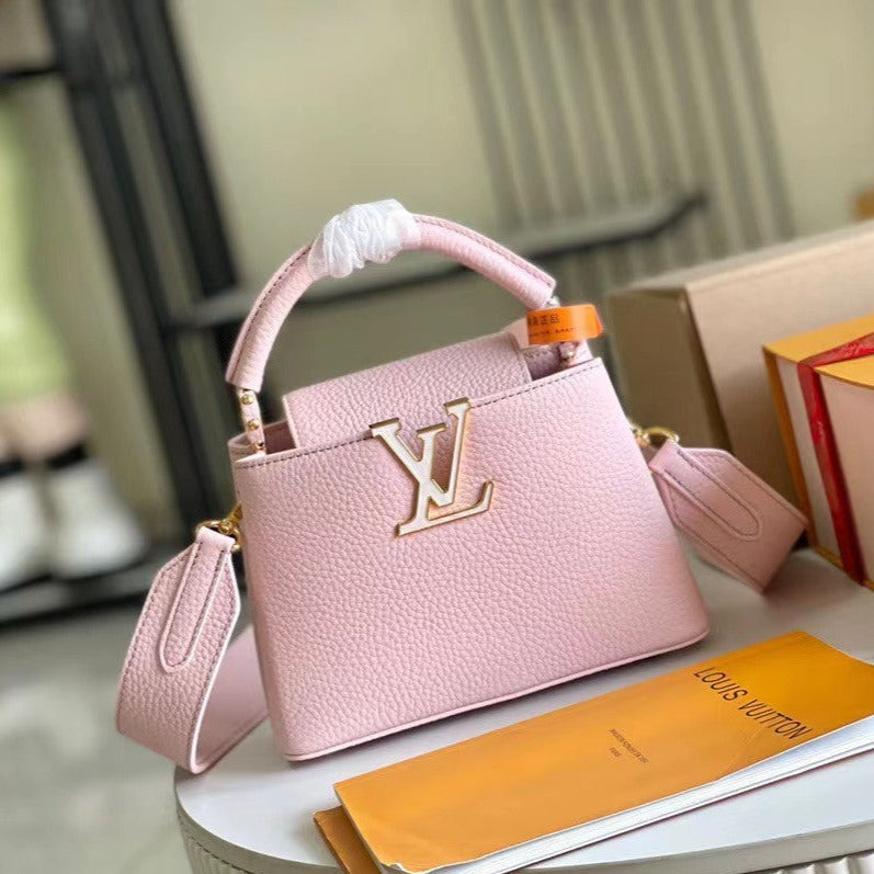 Louis Vuitton CAPUCINES MINI 21 PINK TAURILLON GOLD HARDWARE