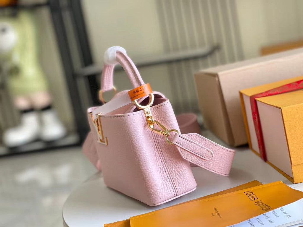 Louis Vuitton CAPUCINES MINI 21 PINK TAURILLON GOLD HARDWARE
